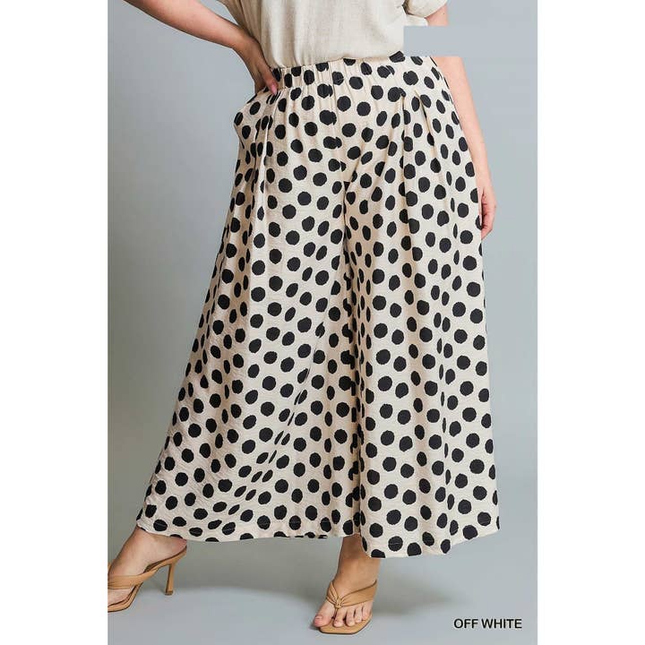 PLUS Polka Wide Leg Pants for wholesale by STYLE USA