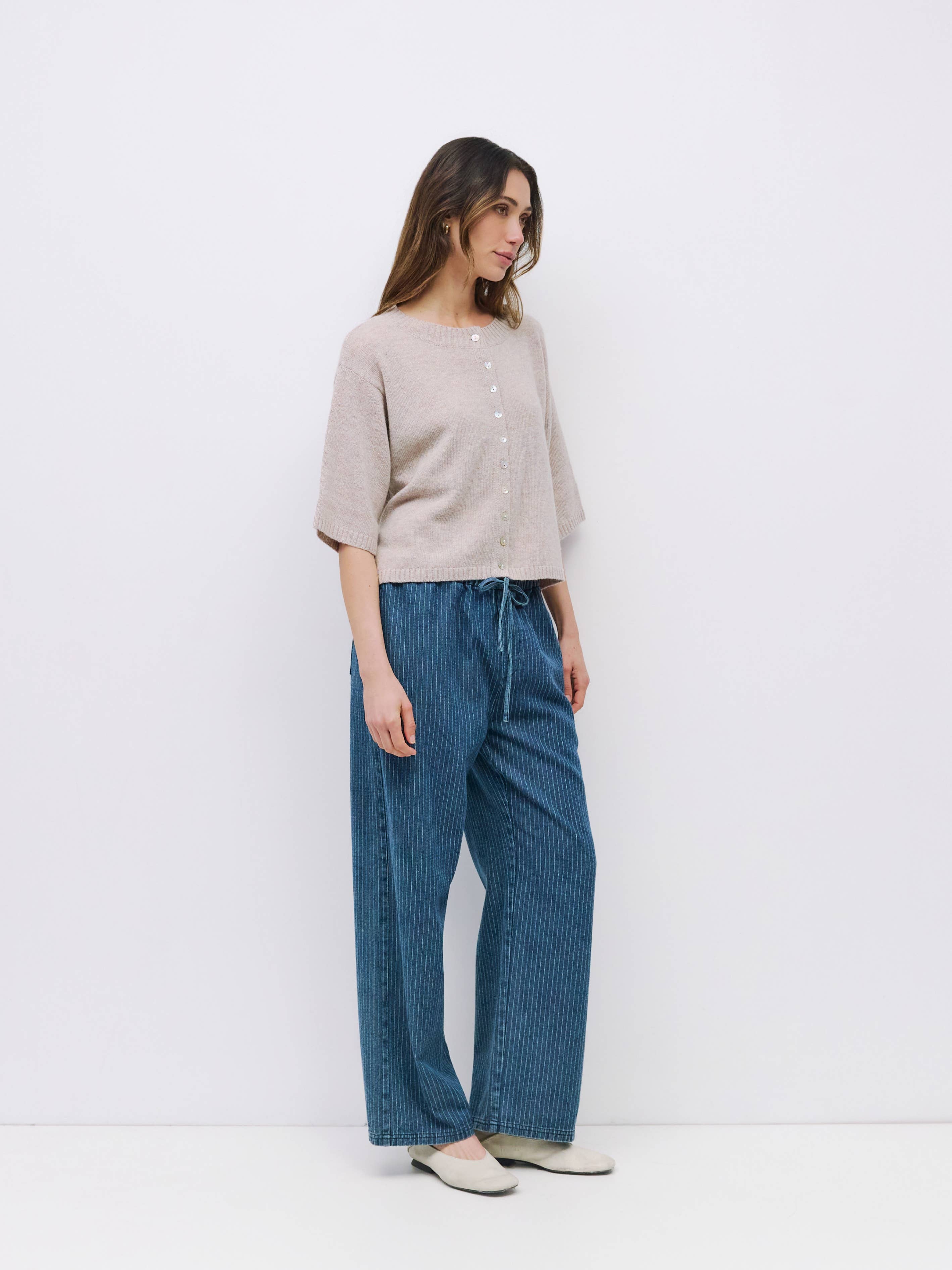 MOD REF - Wholesale Cardigan - Women's - The Stacey Cardigan | Brushed Half Sleeve Cardigan6