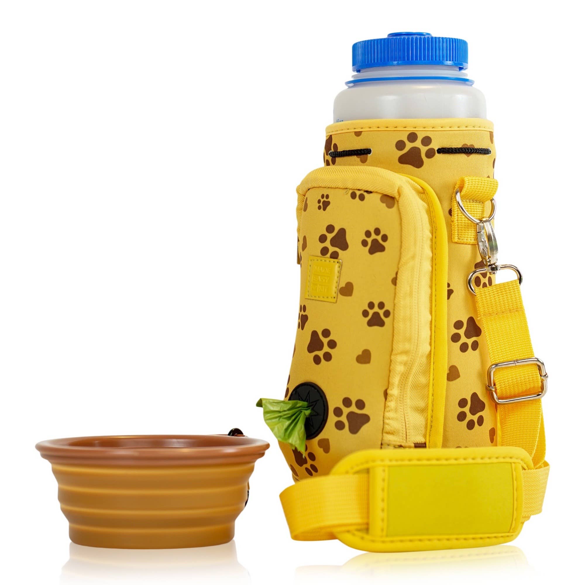 MADE EASY KIT – Suporte para garrafas/garrafeira por atacado – Kit fácil de transportar garrafa de água com bolso para saco de cocô de cachorro69