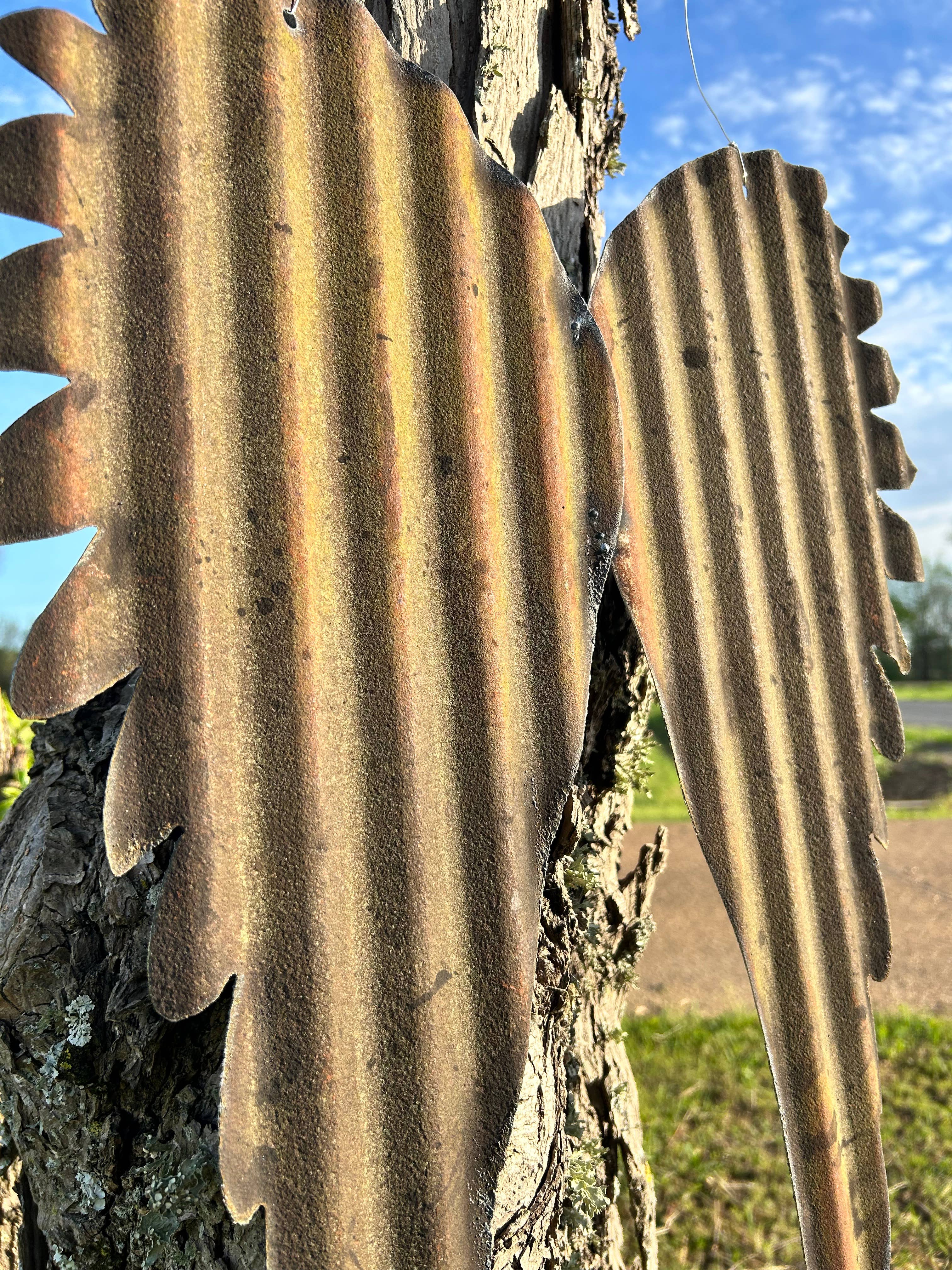 Slinging Sparks Metal Work LLC - Wholesale Wall Accent - Angel Wings Corrugated Tin, Metal Angel Wings2