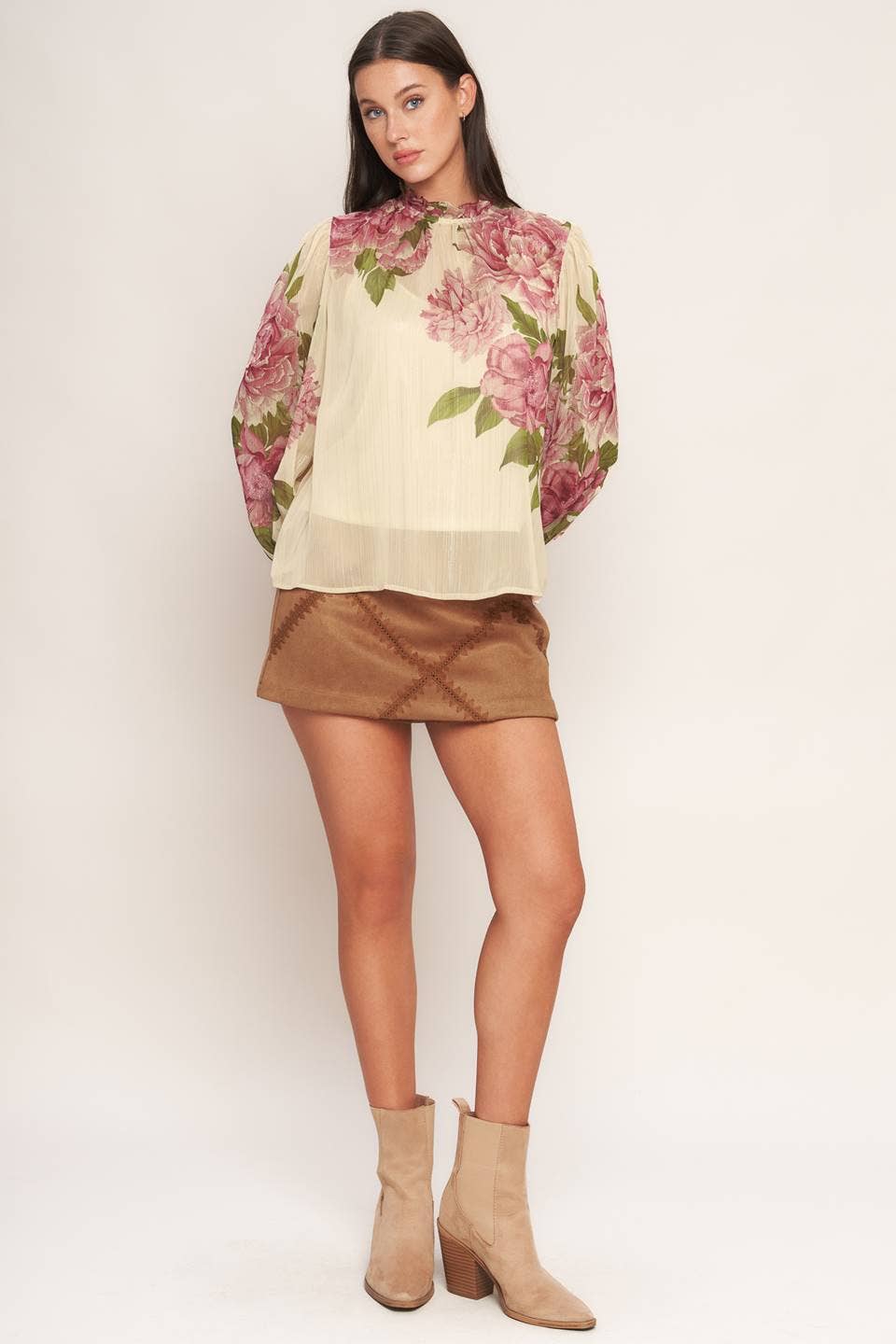 IVOIRE Un haut tissé imprimé - IT13885 en vente sur Faire6