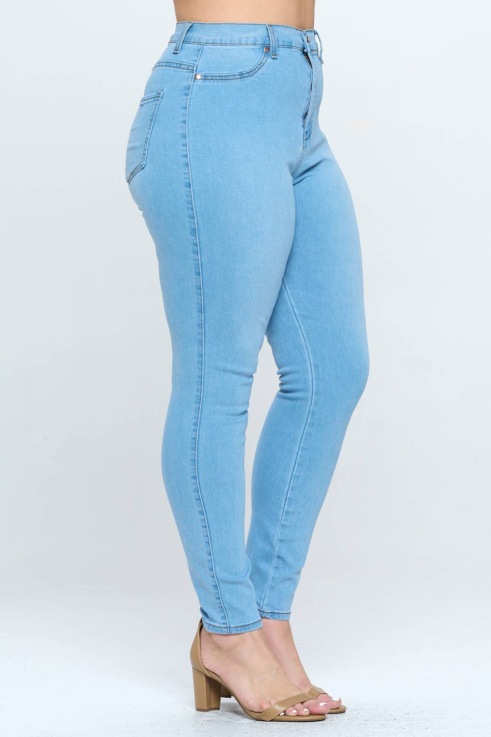 Blue Turtle - Vente Jean – femme - Jean skinny grande taille taille haute super extensible Lt FH3500X3
