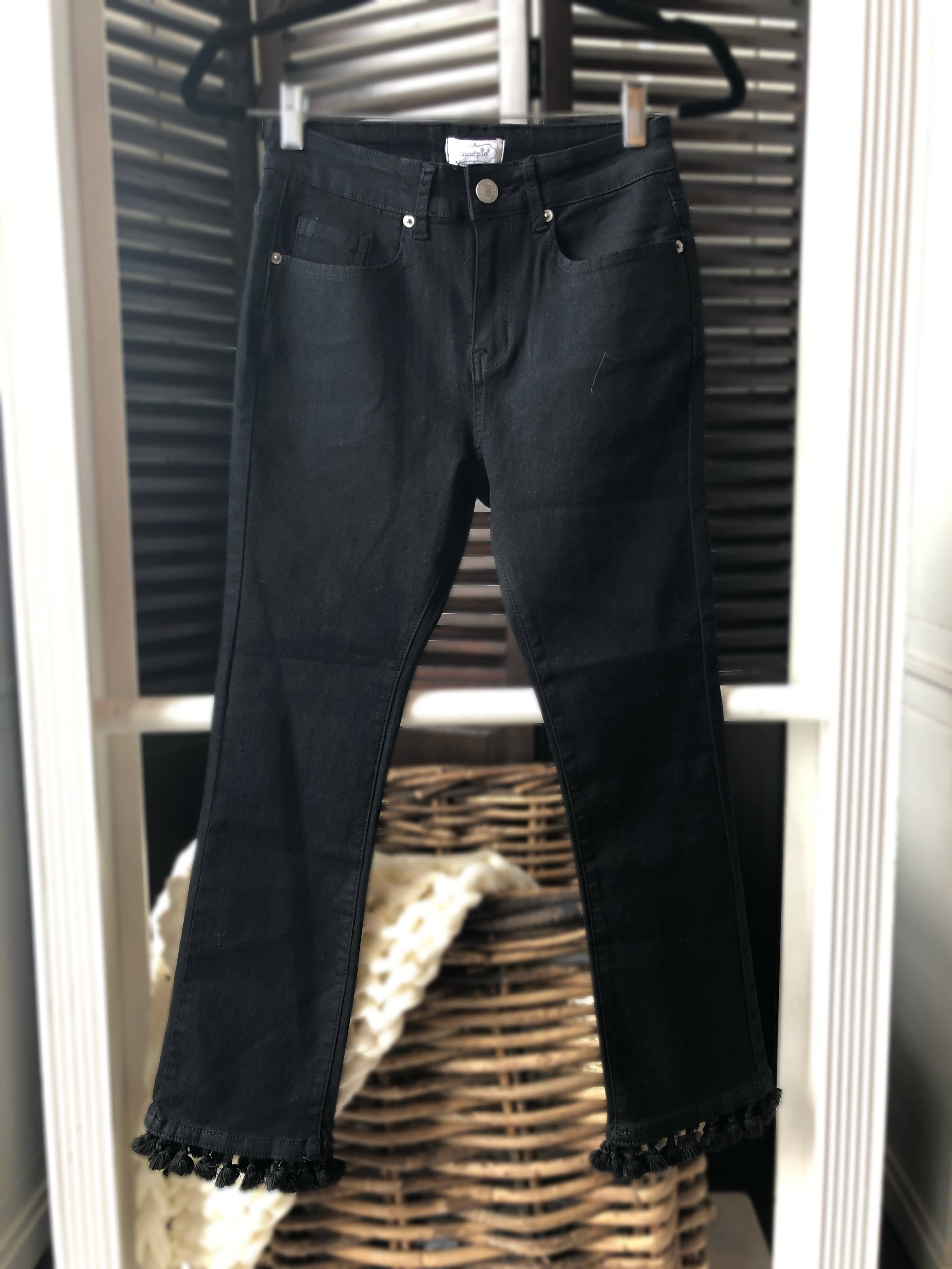 Osmond & Co. - Wholesale Jeans - Women's - Tassel Black Jeans0