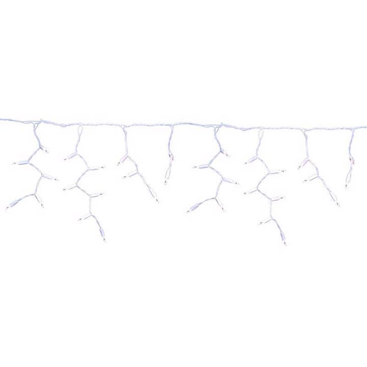 Everyday Supply Co - Wholesale String Lights - Platinum LED Icicle Lights, Pure White, 100ct, 9.5ft