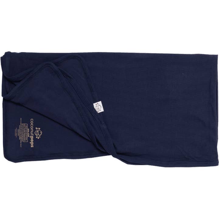Swaddle in Navy (Ribbed) for wholesale by Coconut Pops