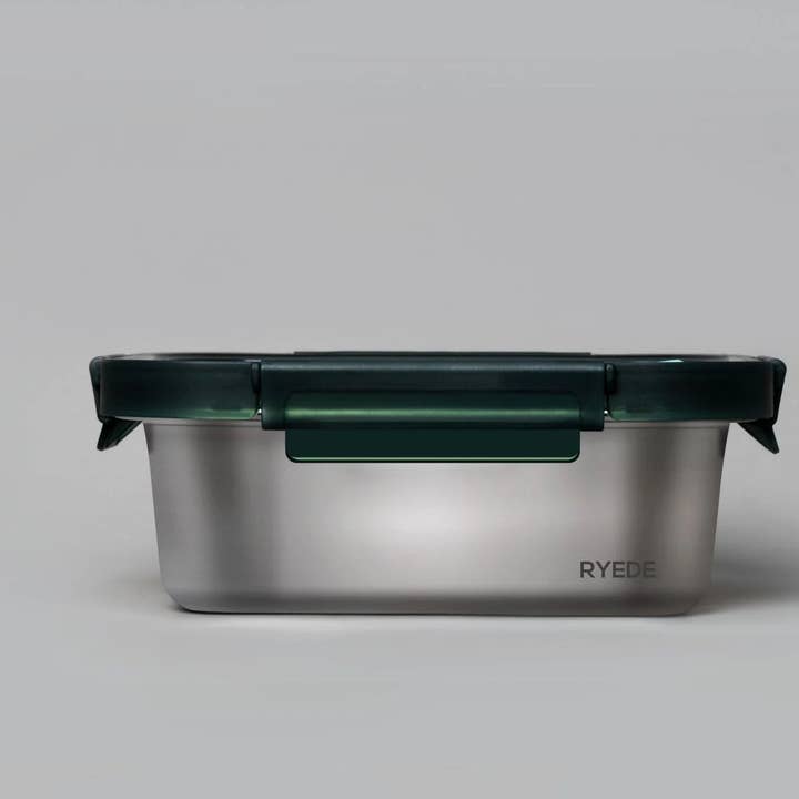 Genicook Product LLC - Wholesale Food Storage Container - Genicook Square Microwave-Safe Stainless Steel Container (600, 1450 ML)