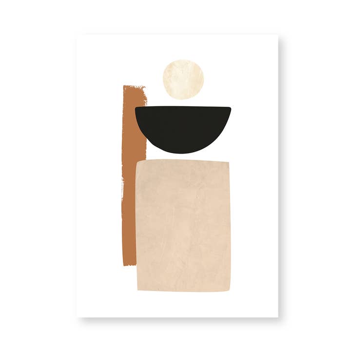 Formas abstratas 02 Impressão artística por atacado de Palm & Wild