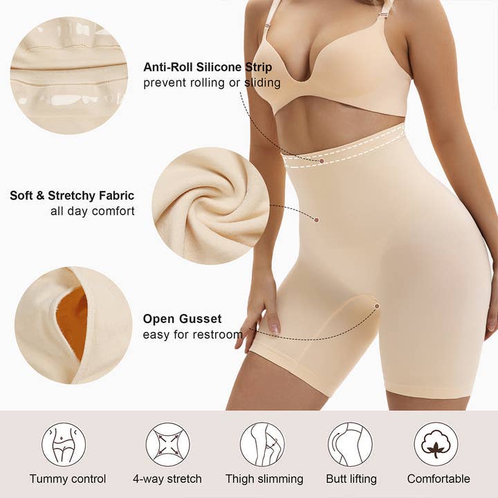 ShaperX Shapewear - Wholesale Shapewear - Women's - SHAPERX High-Waisted Tummy Control Seamless Control Paints4