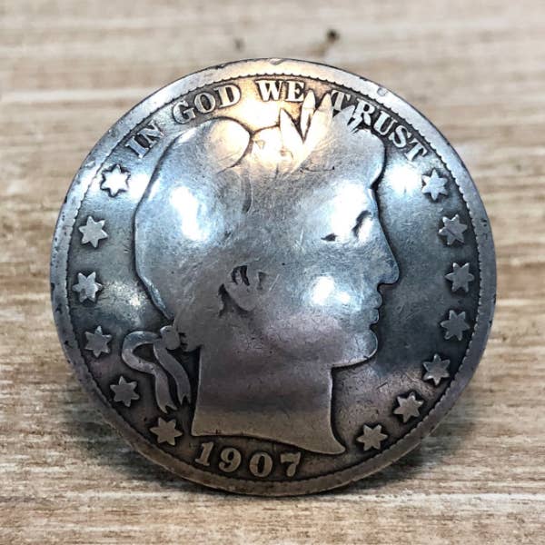 Anel de meio dólar de barbeiro por atacado de Lorraine Frances Jewelry