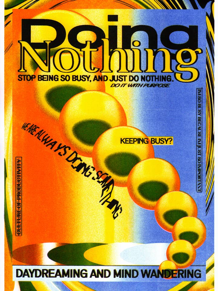 Doing Nothing Poster for wholesale by Secret Riso Club