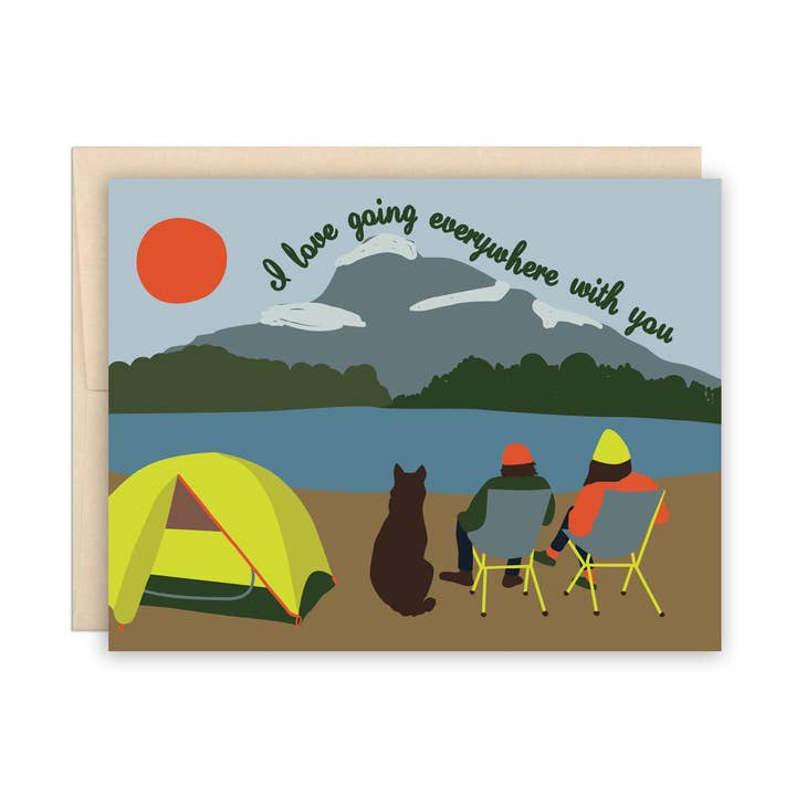 Outdoor Camp Love, biglietto di auguri per San Valentino, anniversario per la vendita all'ingrosso da parte di The Beautiful Project