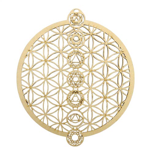 MDF Grid Flower Of Life & 7 Chakras for wholesale by Green Tree