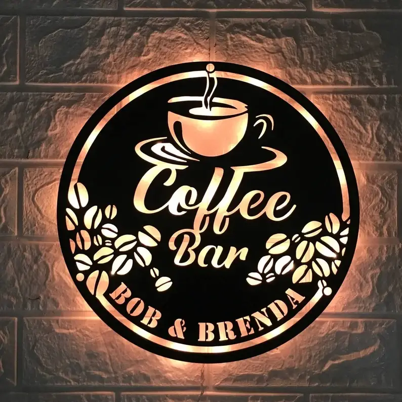 Glow Neon - Wholesale Neon Sign - Personalized Coffee Bar Metal Sign, Signboard for Cofee Shop6
