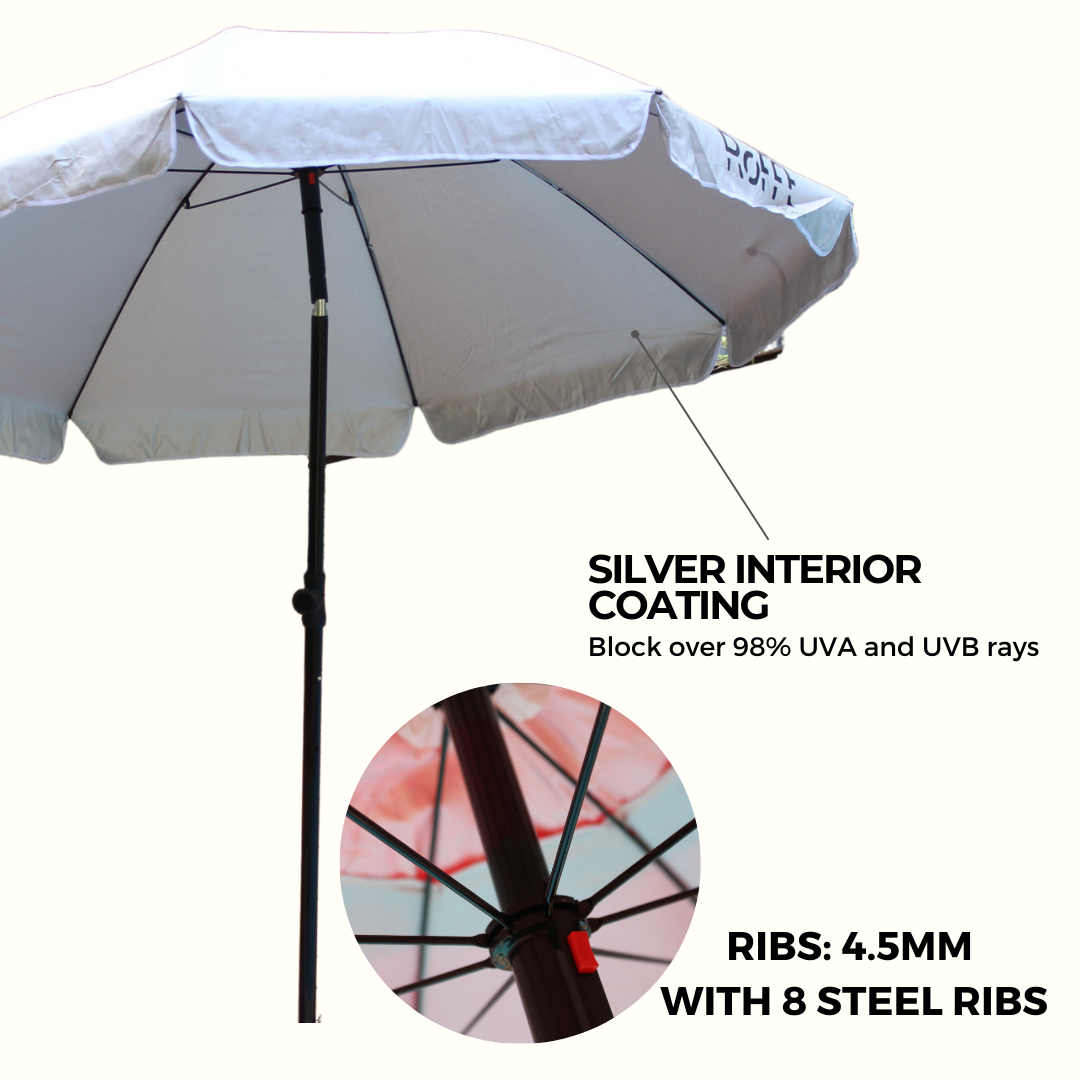 ROFFT USA LLC - Vendita all'ingrosso Ombrellone da spiaggia - Ombrellone da Spiaggia ROFFT 2 m in acciaio e alluminio resistente8