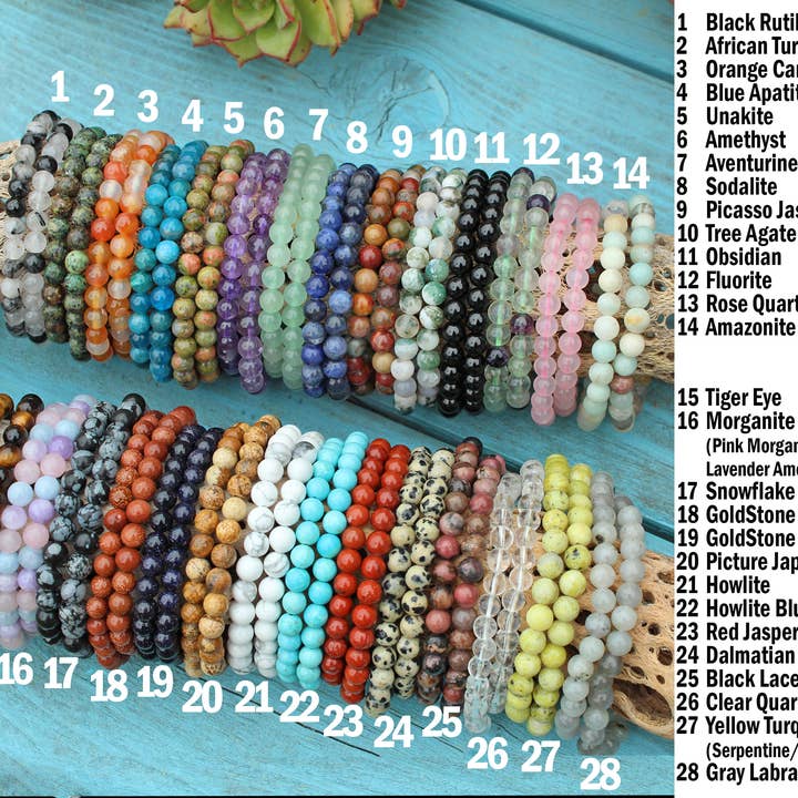 Brooke LeAnne - Wholesale Beaded Bracelet - Crystal Bracelet Gemstone 6mm2