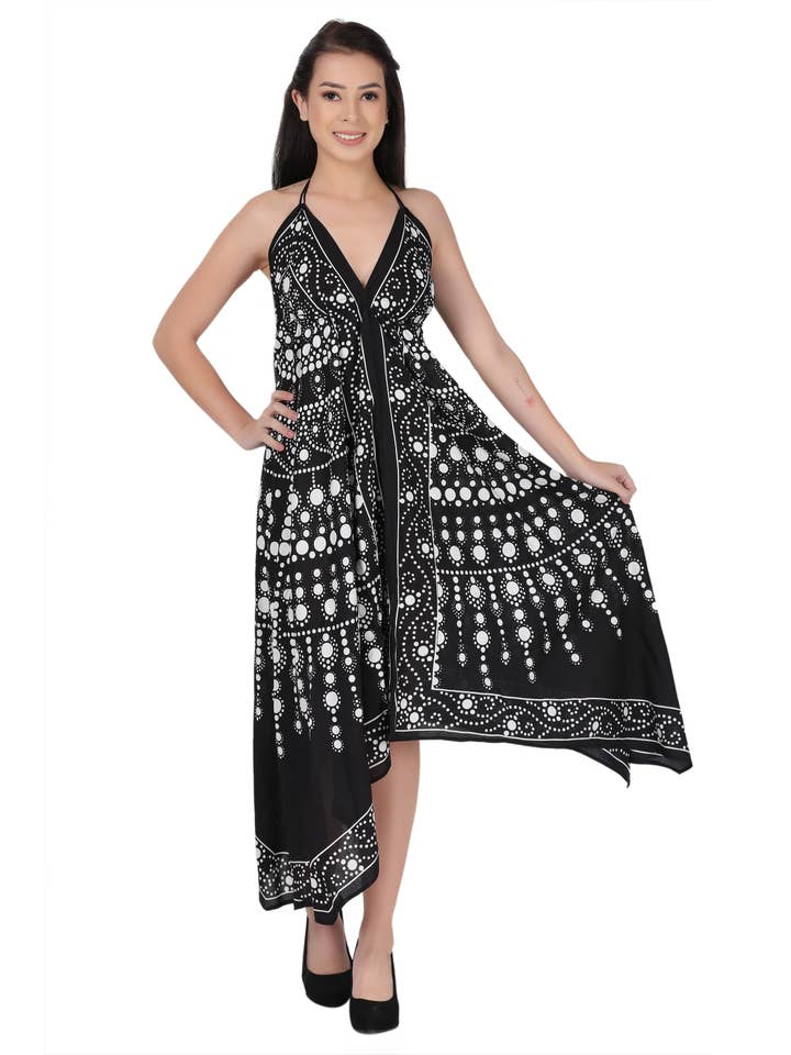 Assorted Halter Top Scarf Dress 1953 for wholesale on Faire12