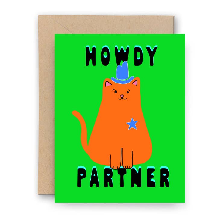 Howdy Partner - Greeting Card for wholesale by Little Tomato