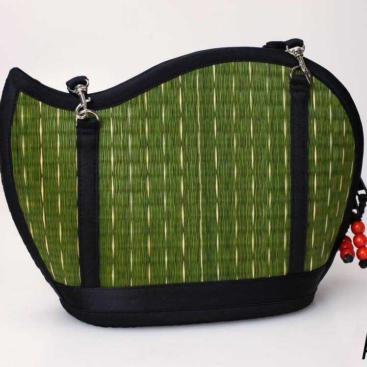 Baskets of Cambodia - Wholesale Crossbody Bag - Women's - Award-Winning Medium Size Asymmetrical Kiri Wave Purse21