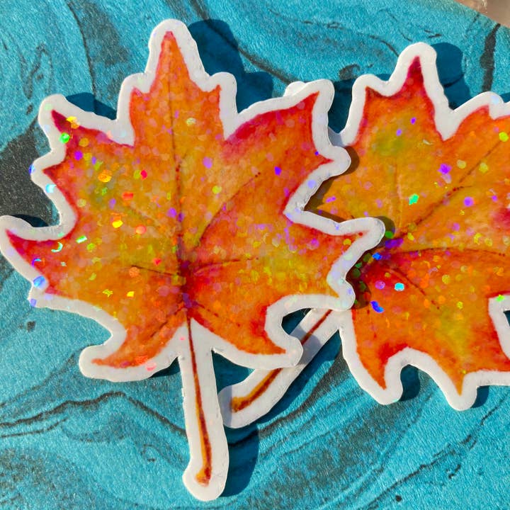 Fall Maple Leaf vandtæt klistermærke for engroshandel hos stickersbyjodi