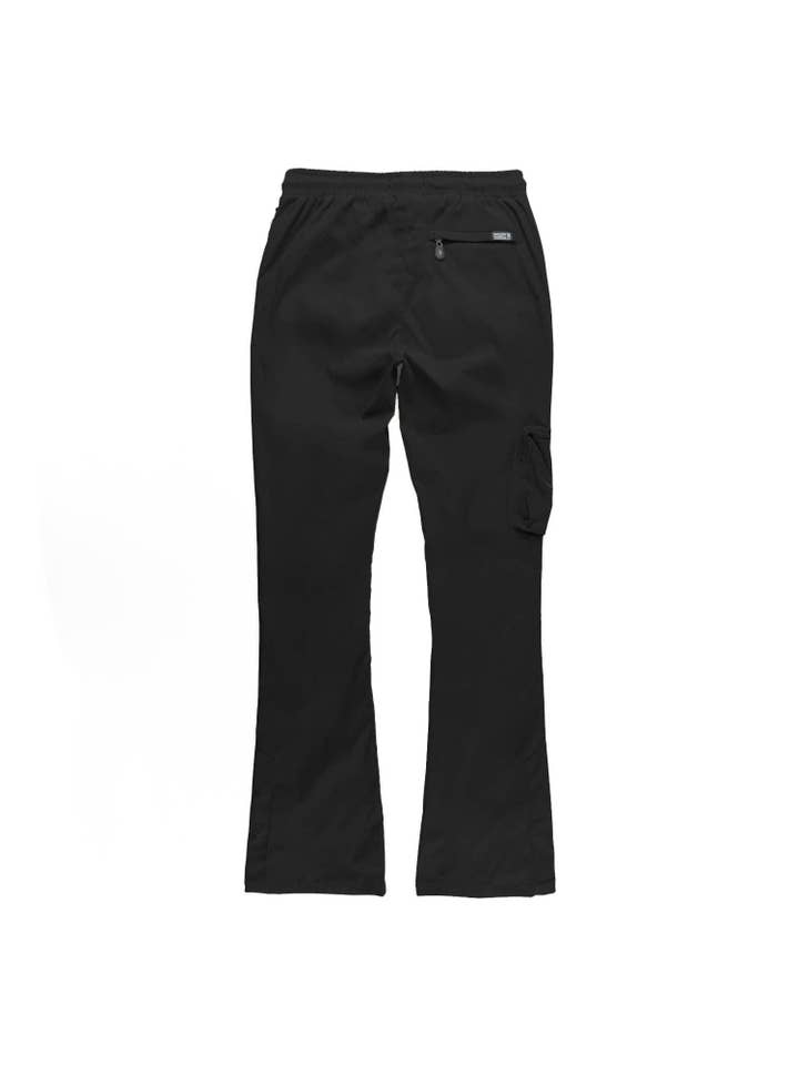 M1625 SARTONI Nylon Stacked Pants - Black for wholesale on Faire2