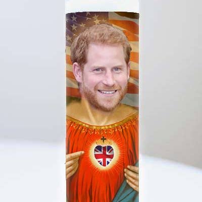 Prince Harry Celebrity Prayer Candle for wholesale by Cool Story Gifts