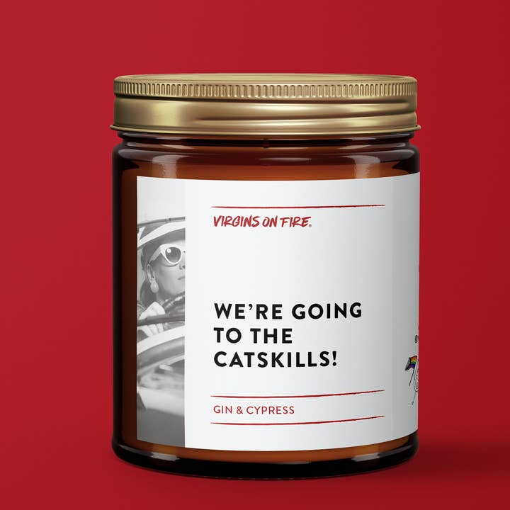 Virgins On Fire Candle Co. - Wholesale Jar/Filled Candle - ⛰️ WE'RE GOING TO THE CATSKILLS! (Gin & Cypress) Soy Candle