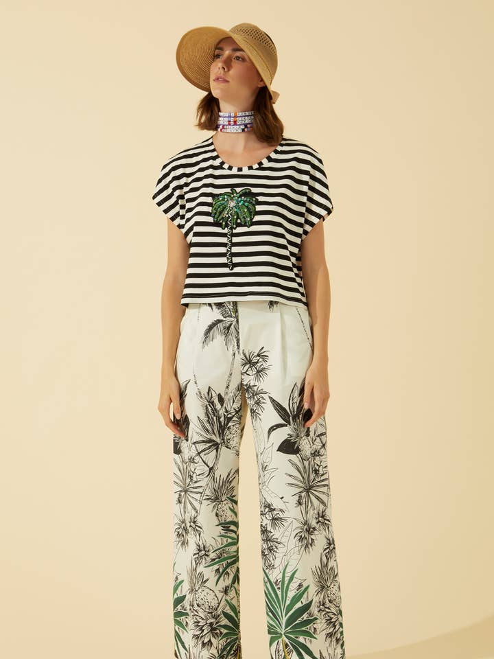 TS2764 T-SHIRT MIT PALMEN-PATCH für den Großhandel von Shirtaporter