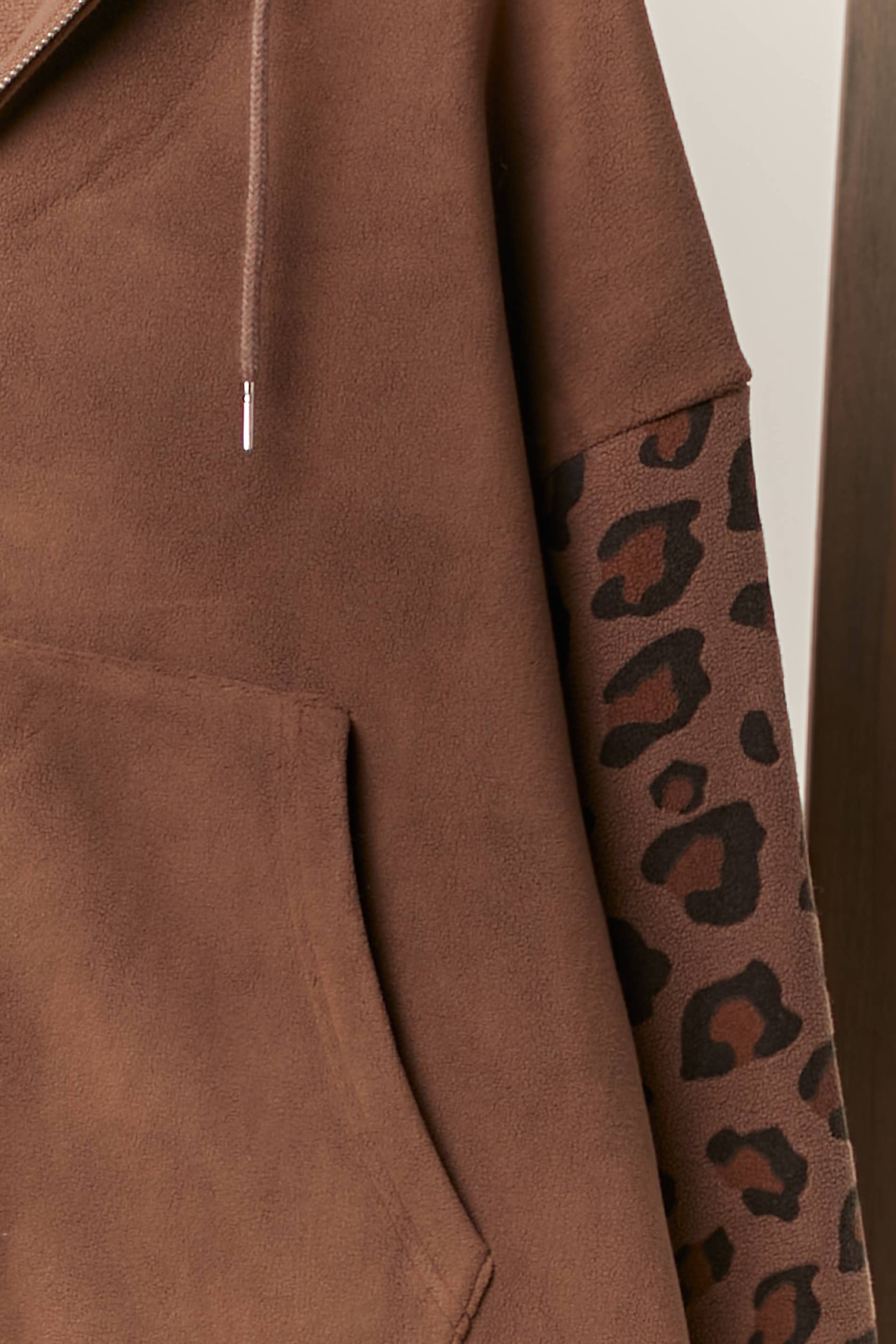 Mello. - Wholesale Hoodie - Women's - Zip Up hooded Sweatshirt with Leopard Print8