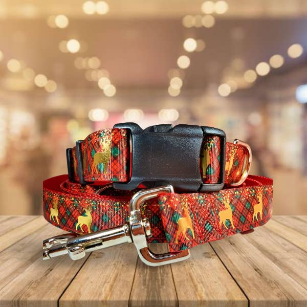 1"-Weihnachts-Rentier-Hundehalsband, Leine oder Martingale für den Großhandel von Rocky Mountain Hound