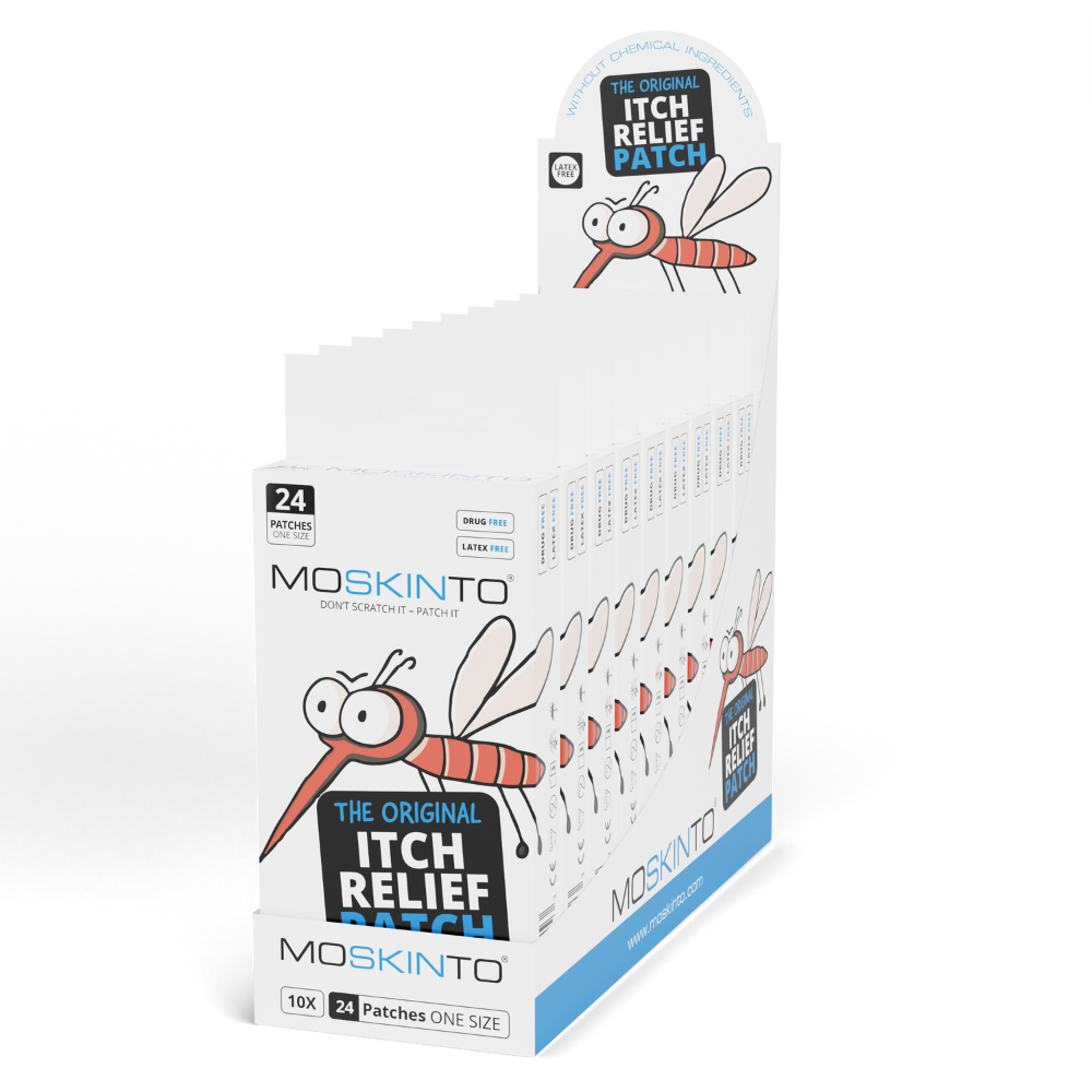 Moskinto: Original Itch-Relief Patch & 14hr Insect Repellent - Wholesale Itch Ointment/Cream - Moskinto 24ct: The Original Itch Relief Patch1
