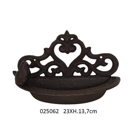 Cast Iron Heart Feeder 23 X 12.7 X H.13.7 cm for wholesale by Faye