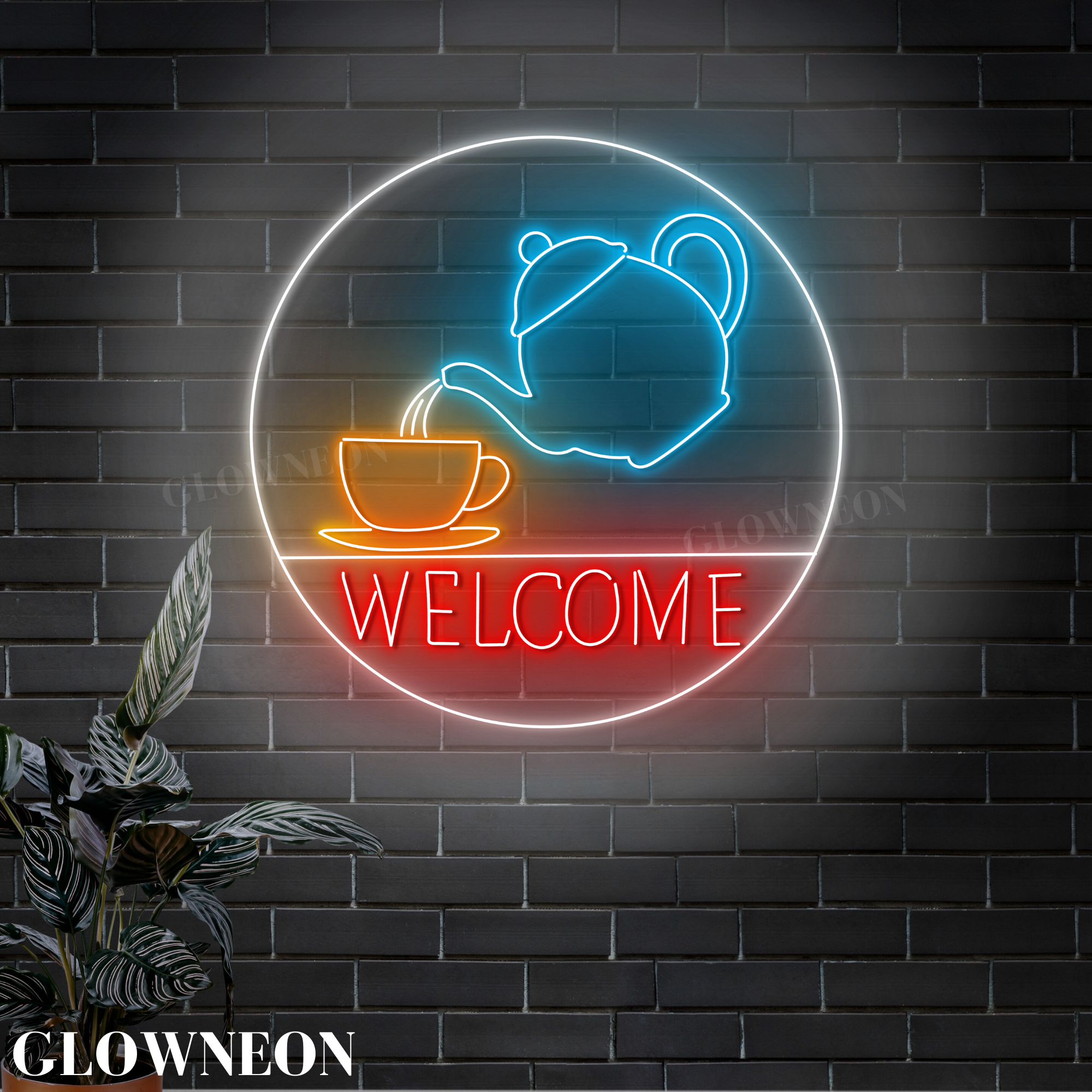 Glow Neon - Wholesale Neon Sign - Welcome Tea Shop Wall Neon Sign, Coffee Tea Room Wall Art0