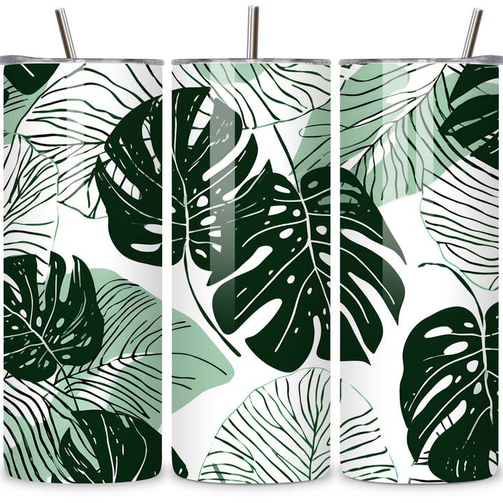 Monstera Plant 20 oz. Stainless Steel Tumbler for wholesale by Sister Ray