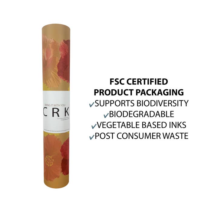 Crk - Wholesale Yoga Mat - The Summer Mat • 4mm Thick, Recycled Natural Rubber Yoga Mat with Flowers Alignment Design5