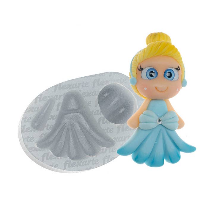 Blue Princess Doll Keisha Silikonform für den Großhandel von Flexarte USA