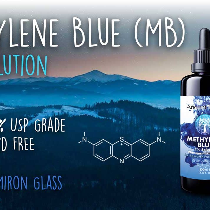 Ancient Purity - Vente Supplément oral/vitamine - Bleu de méthylène - 100 ml | Solution à 1 % | Pureté de 99,99 % de qualité USP