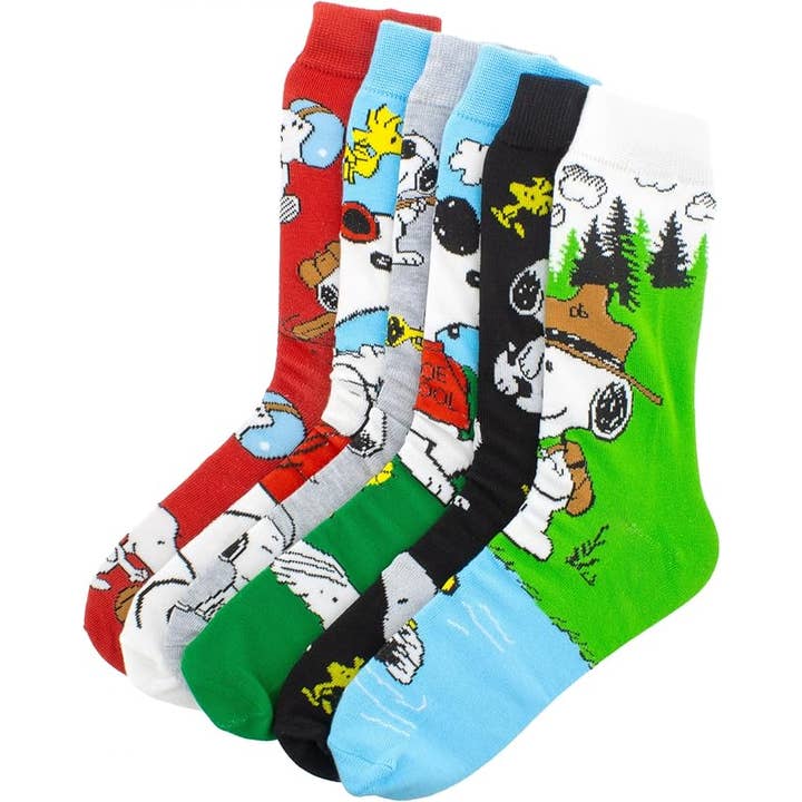 Erdnüsse Snoopy 6er-Pack Crew-Socken für den Großhandel von HYP