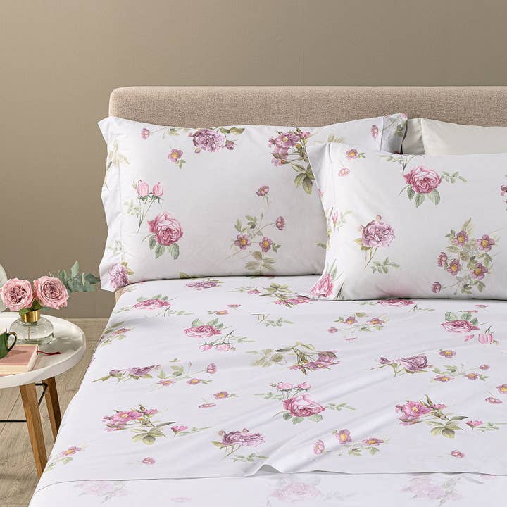 Komplettes Bettwäsche-Set aus Baumwolle Romantischer Garten Caleffi Garden für den Großhandel von caleffi spa