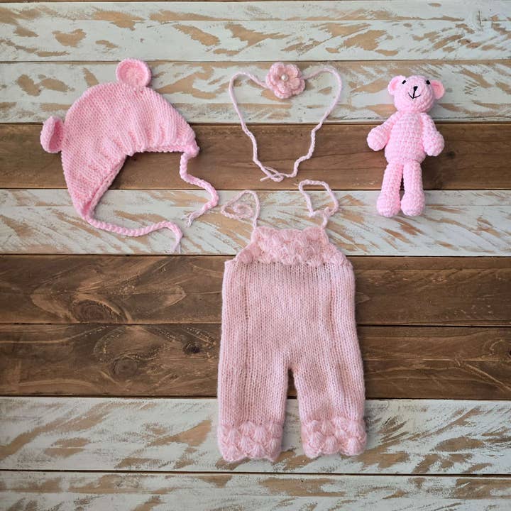 Maria & Jesus - Venta al por mayor Ropa para muñecas - Niños - Vestido Bebe Reborn Pink Set - Vale para Muñecas de 42 a 48cm