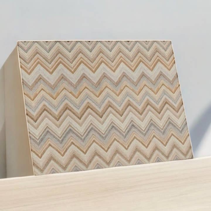 Modern Neutrals Zig Cutting Board Serving Board for wholesale by Resinate By KS / by KRISTIN SMITH