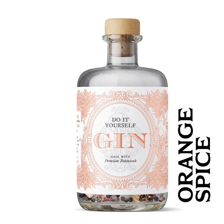 The Flavour Company - Venta al por mayor Kits de cerveza/alcohol de elaboración propia - Haz tu propia ginebra - Edición Orange Spice - Botella de 500 ml