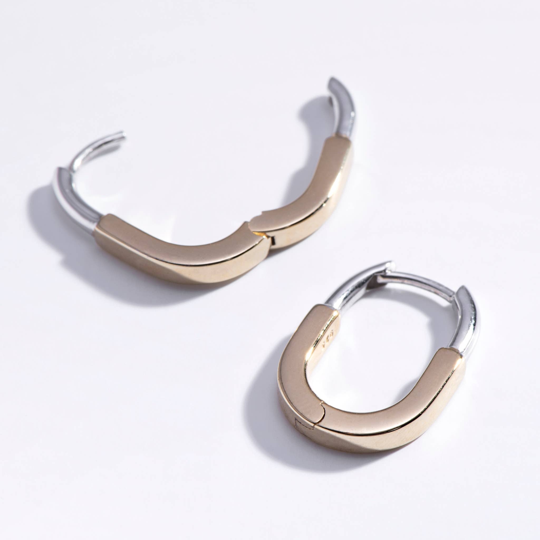 Larissa Loden - Wholesale Huggie Earrings - Mixed Metal Huggie Hoops2