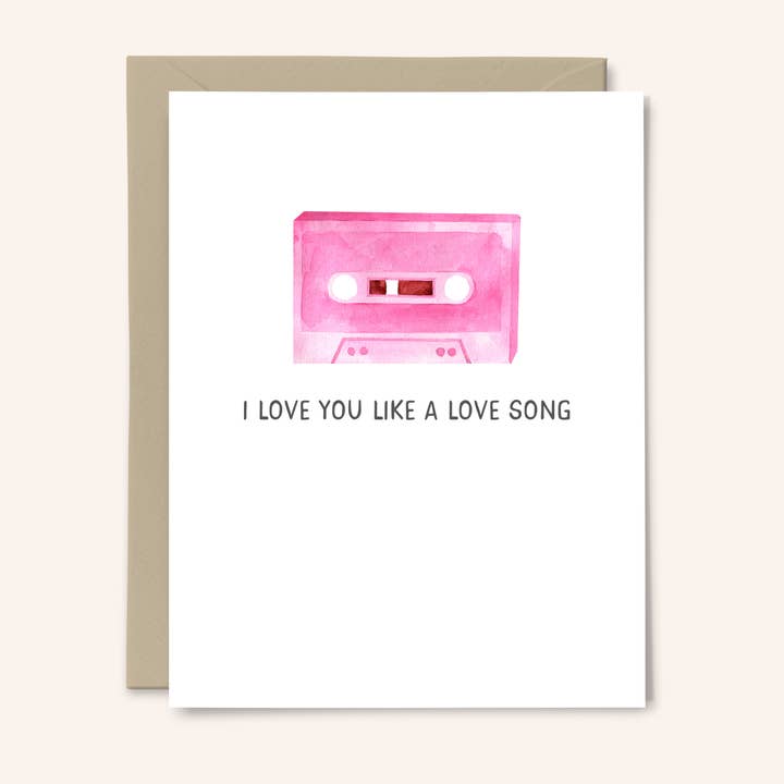 Paper Swan & Co. - Wholesale Love Card - I Love You Like a Love Song Card