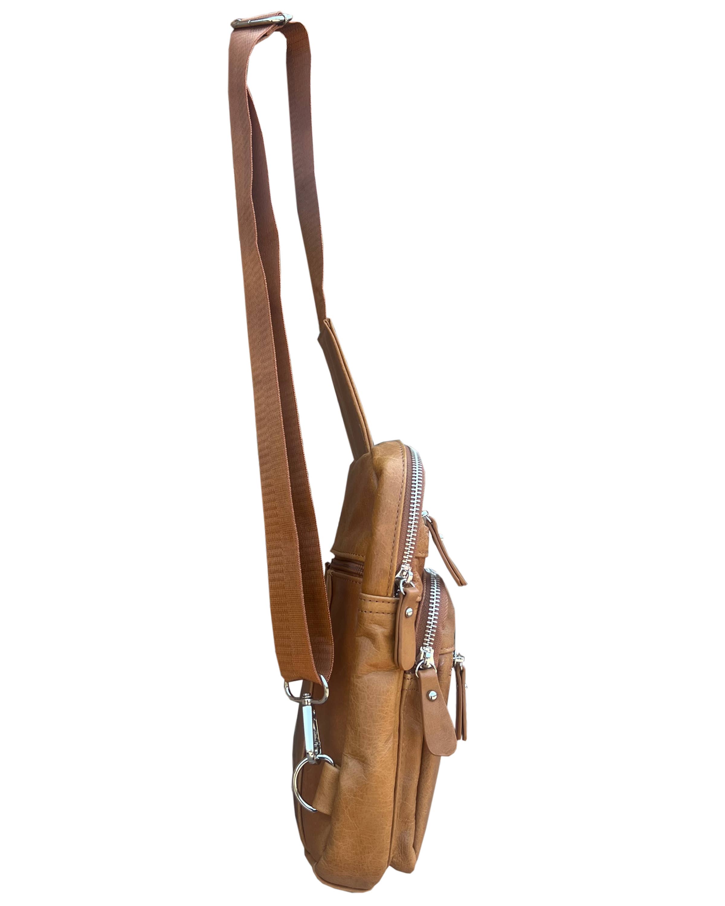 Roma Leathers, Inc. - Wholesale Backpack - Women's - W004 cowhide leather sling bag backpack7
