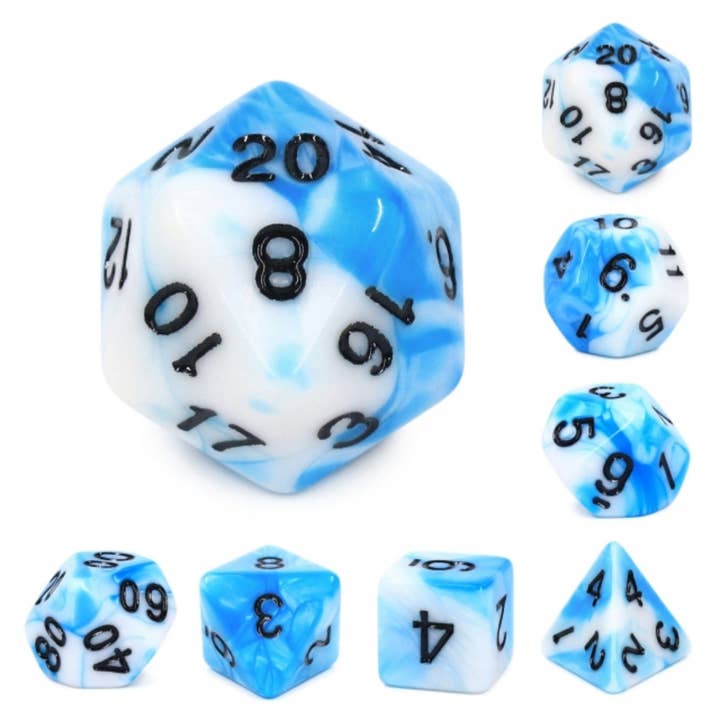 Foam Brain Games - Wholesale Dice - Cumulus Cloud RPG Dice Set