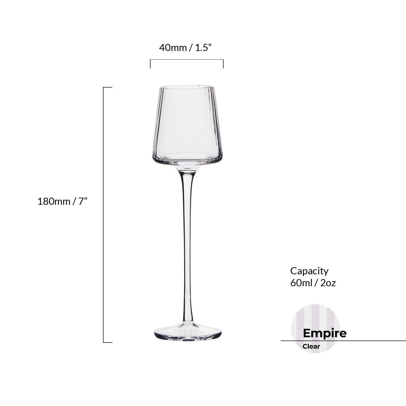 The DRH Collection BV – Copo de coquetel/álcool por atacado – Conjunto com 4 Copos Empire Transparentes para Licor3