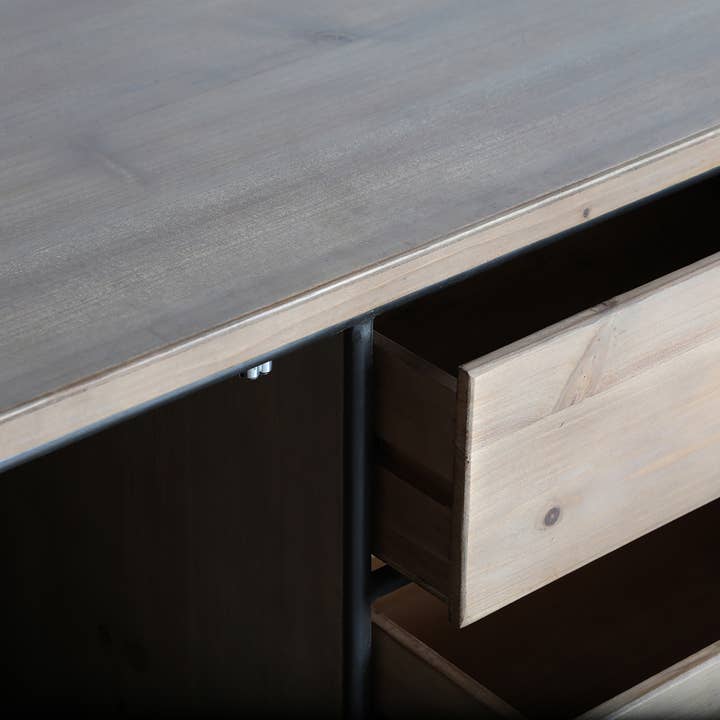 Kodu - Wholesale Sideboard - Tirkane Buffet, Made of Iron, In Natural Color, 119X47X68Cm5