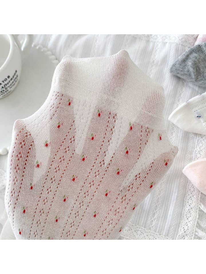 Funkyrel® Atzbranding Limited - Wholesale Socks – Women's - Rufia - Floral Mesh Summer Socks - Feminine & Breezy7