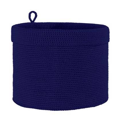 Mode Crochet 10x10 Navy Blue Polypropylene Basket w/ Loop for wholesale by Heritage Lace
