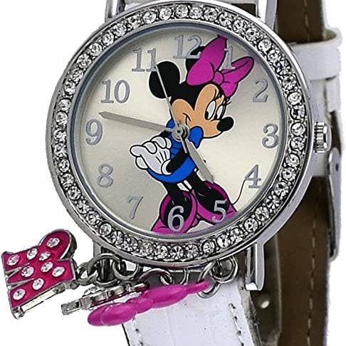 EUROPA WHOLESALE LTD - Wholesale Wrist Watch - Women's - Disney MIN031 Minnie Mouse Charm Bracelet w/ Crystal Bezel